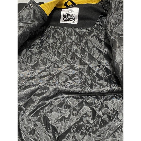 New Age CEOs Varsity Bomber Jacket Black/Yellow Run The Play Embroidered Cheetah - Picture 10 of 12